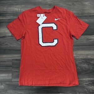 Nike Clemson Tigers Short Sleeve Shirt Unisex Size Medium C Logo Orange New